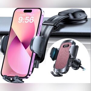 HTU Strong Suction Car Phone Holder with Bendable Arm, Rotatable Mount